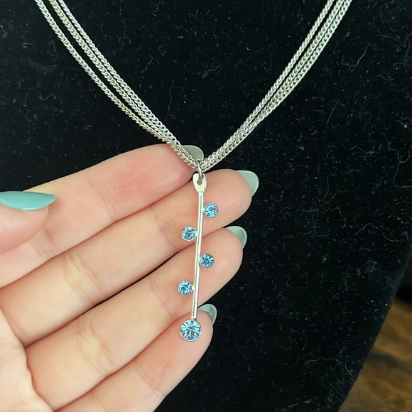 Silver and Blue Necklace - Picture 1 of 10